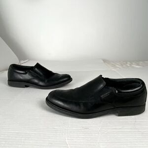 Rockport Black Leather Loafers Men’s Size 9.5 Contemporary Office Wear‎ Slip On